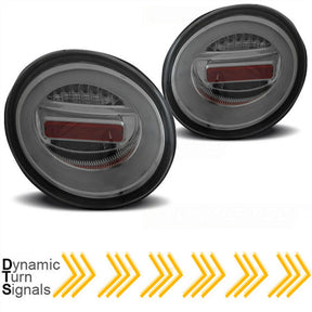 LED Rückleuchten Set dynamischer Blinker VW New Beetle 1998-2005 smoke mit Pfeil-Design