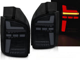 Voll LED Rückleuchten Set Schwarz-Smoke für Transporter T6.1 ab 2020 Doppeltür mit dynamischer Blinker - CR Tuning
