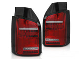 Voll LED Rückleuchten Set für T6 Transporter 2015–2019 Flügeltür Rot Lightbar mit dynamischem Blinker - CR Tuning