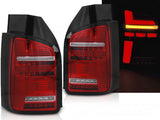 Voll LED Rückleuchten Set für T6 Transporter 2015–2019 Flügeltür Rot Lightbar mit dynamischem Blinker - CR Tuning