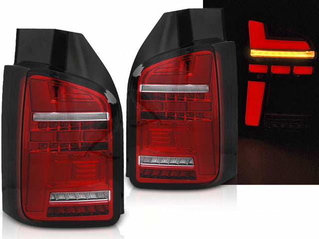 Voll LED Rückleuchten Set Rot für Transporter T6.1 ab 2020 Doppeltür mit dynamischer Blinker - CR Tuning