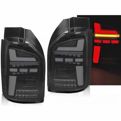 LED LightBar Rückleuchten dynamische Blinker schwarz smoke für VW T6/1 ab 2020