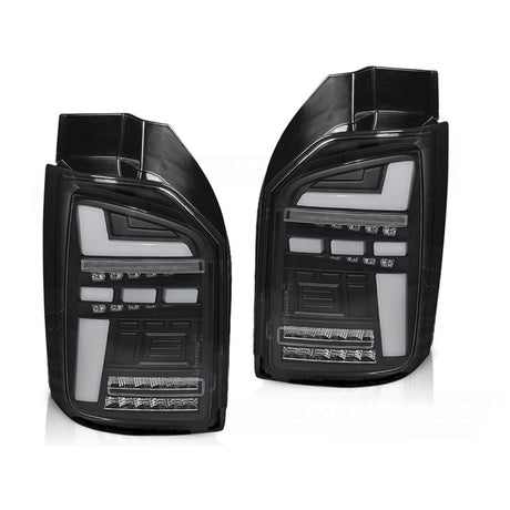 LED LightBar Rückleuchten dynamische Blinker schwarz klar für VW T6 2015-2019 - CR Tuning