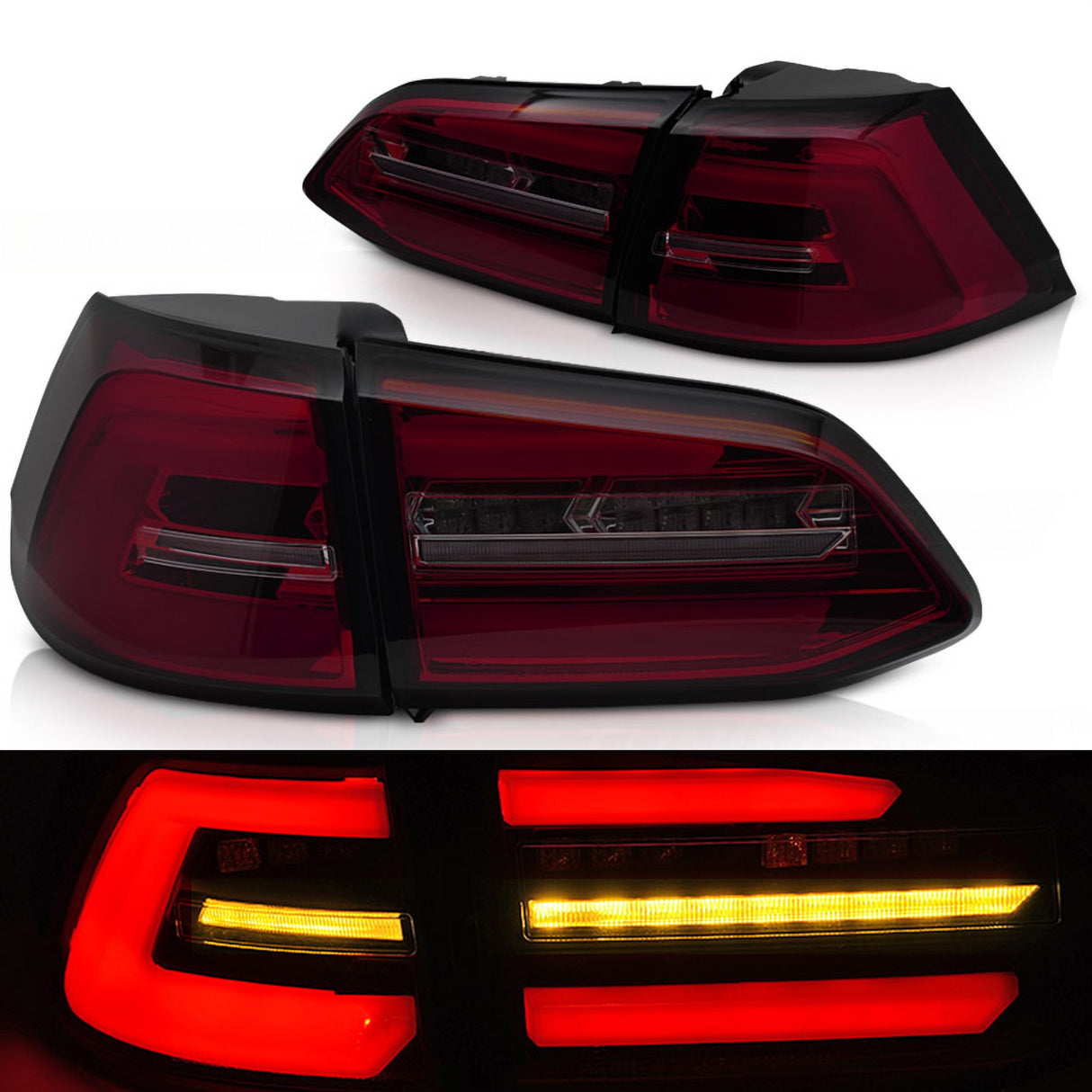 LED LightBar Rückleuchten für VW Golf 7 VII 2013-2017 VARIANT rot smoke