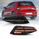 Dynamische LED Rückleuchten in smoke für VW Golf 7 VII 2013-2019