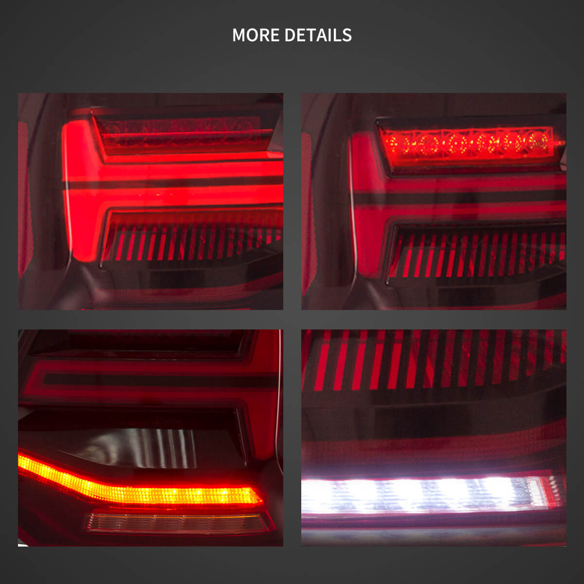 LED Light Bar Rückleuchten Set smoke für VW Polo 2009-2017 dynamische Blinker