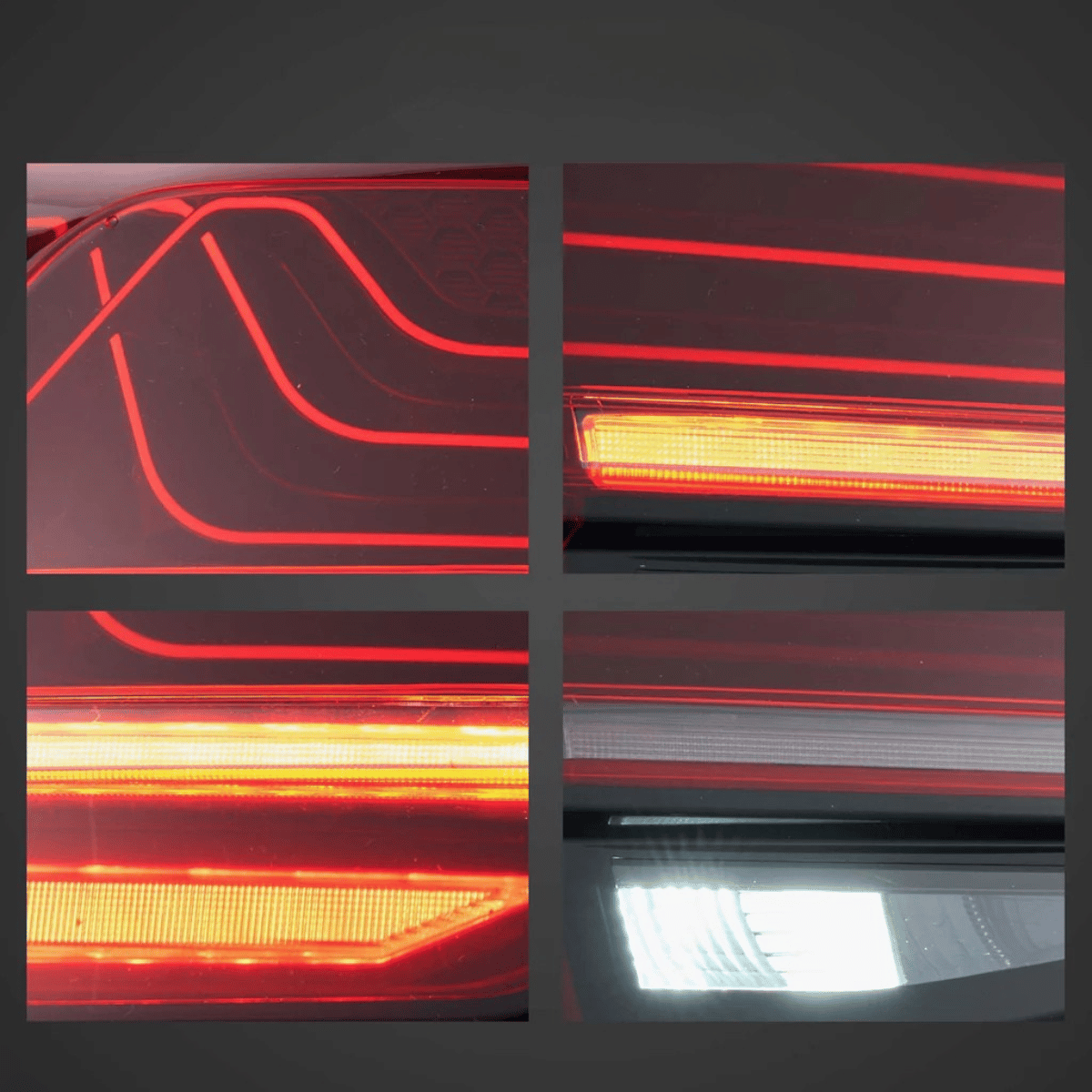 Voll LED dynamische Rückleuchten Set Laser Design Rot für VW Golf 7 VII 2013–2019
