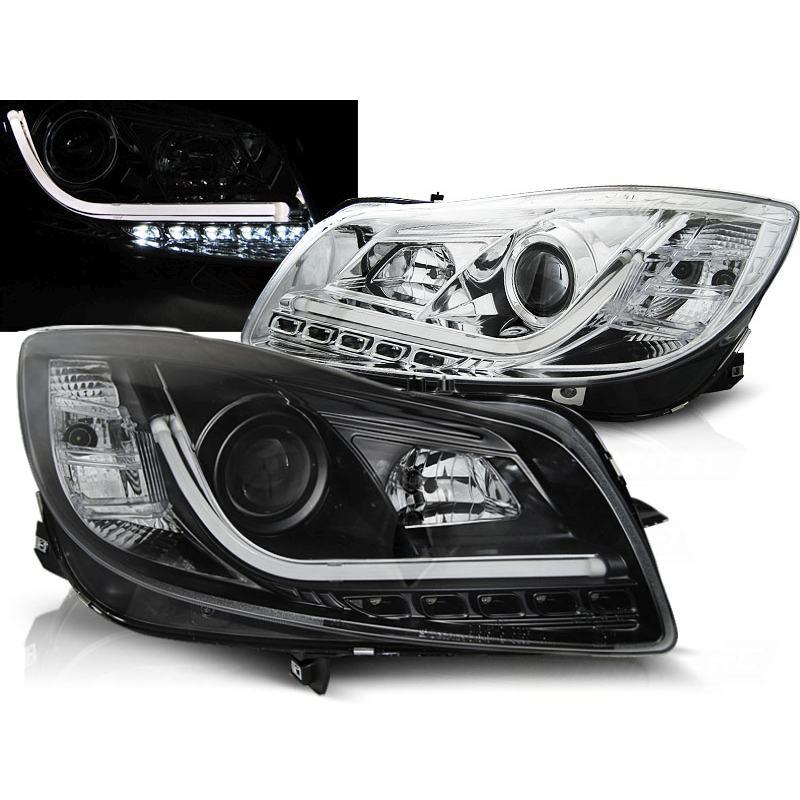 LED Light Tube Scheinwerfer Set für Opel Insignia 2008–2012 mit LED Tagfahrlicht