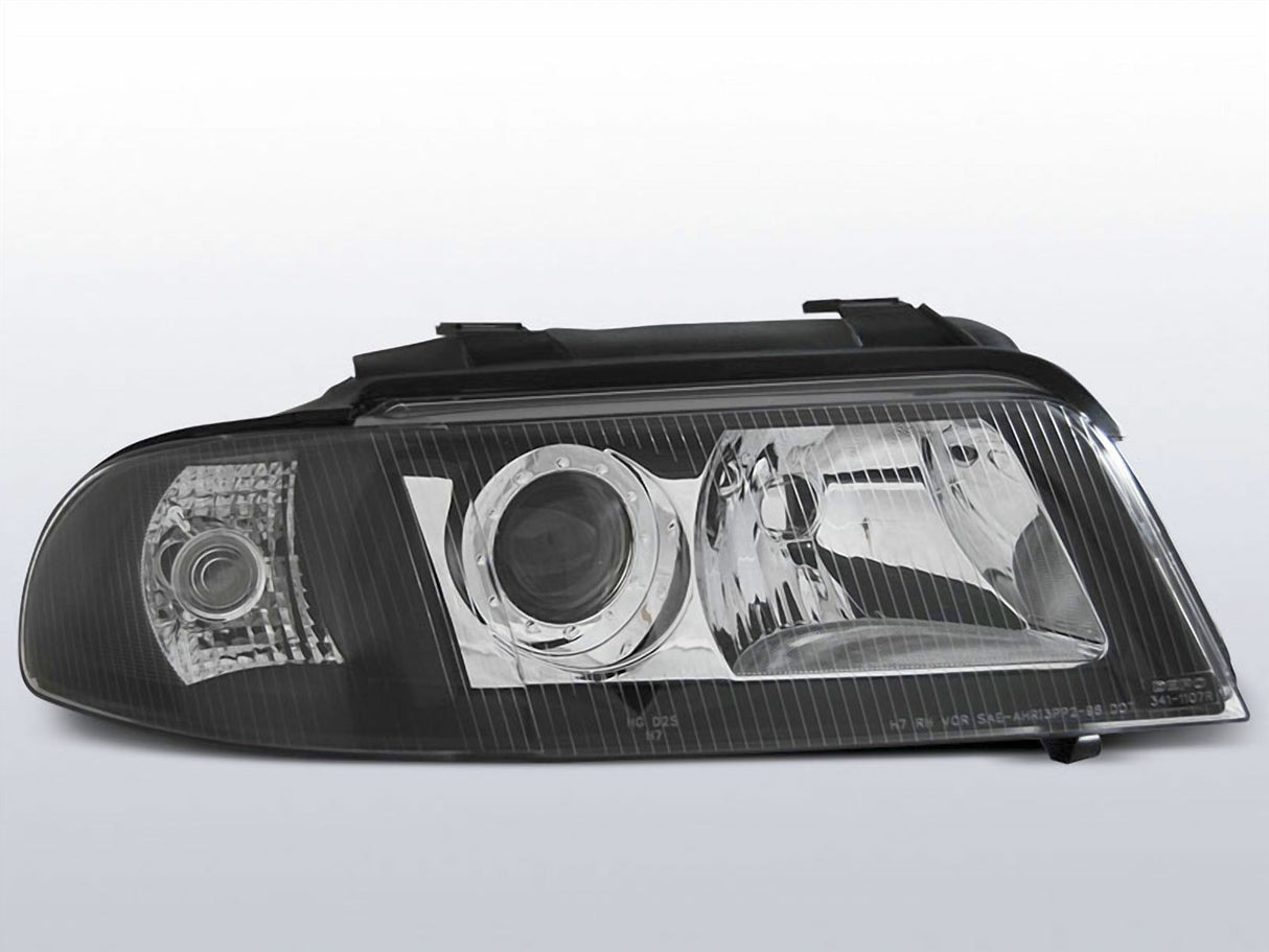 Klarglas Scheinwerfer Set für Audi A4 B5 FL 01.1999-11.2000 schwarz