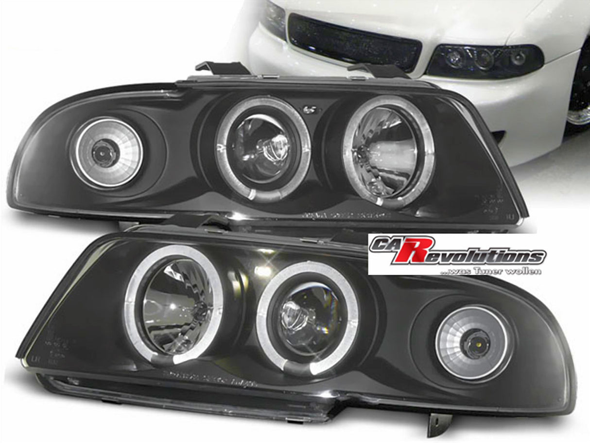Angel Eyes Scheinwerfer in schwarz für Audi A4 B5 1995-1998