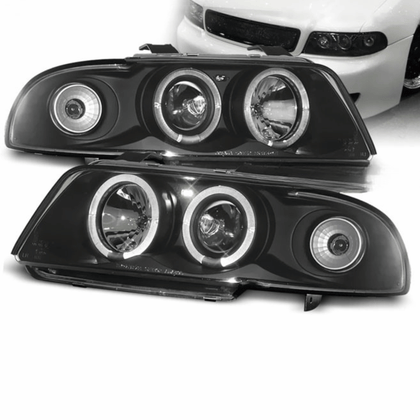 Angel Eyes Scheinwerfer in schwarz für Audi A4 B5 1995-1998