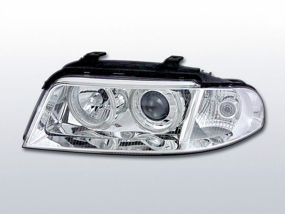 Angel Eyes Scheinwerfer Set in chrom für Audi A4 01.99-09.2000