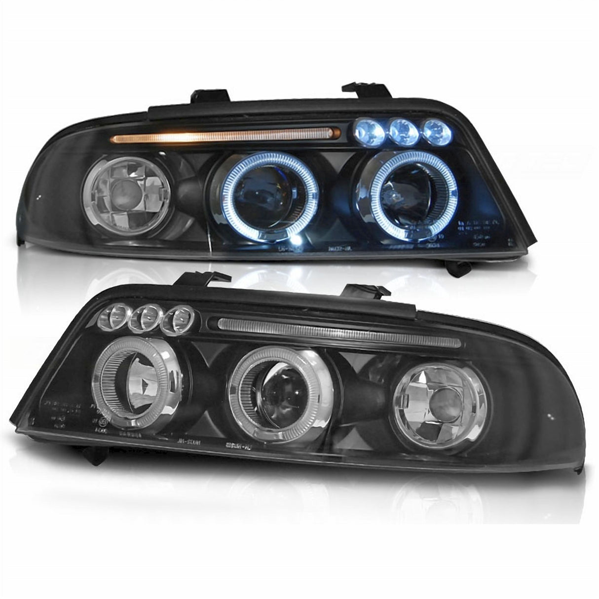 Angel Eyes Scheinwerfer Set in schwarz für Audi A4 01.99-09.2000