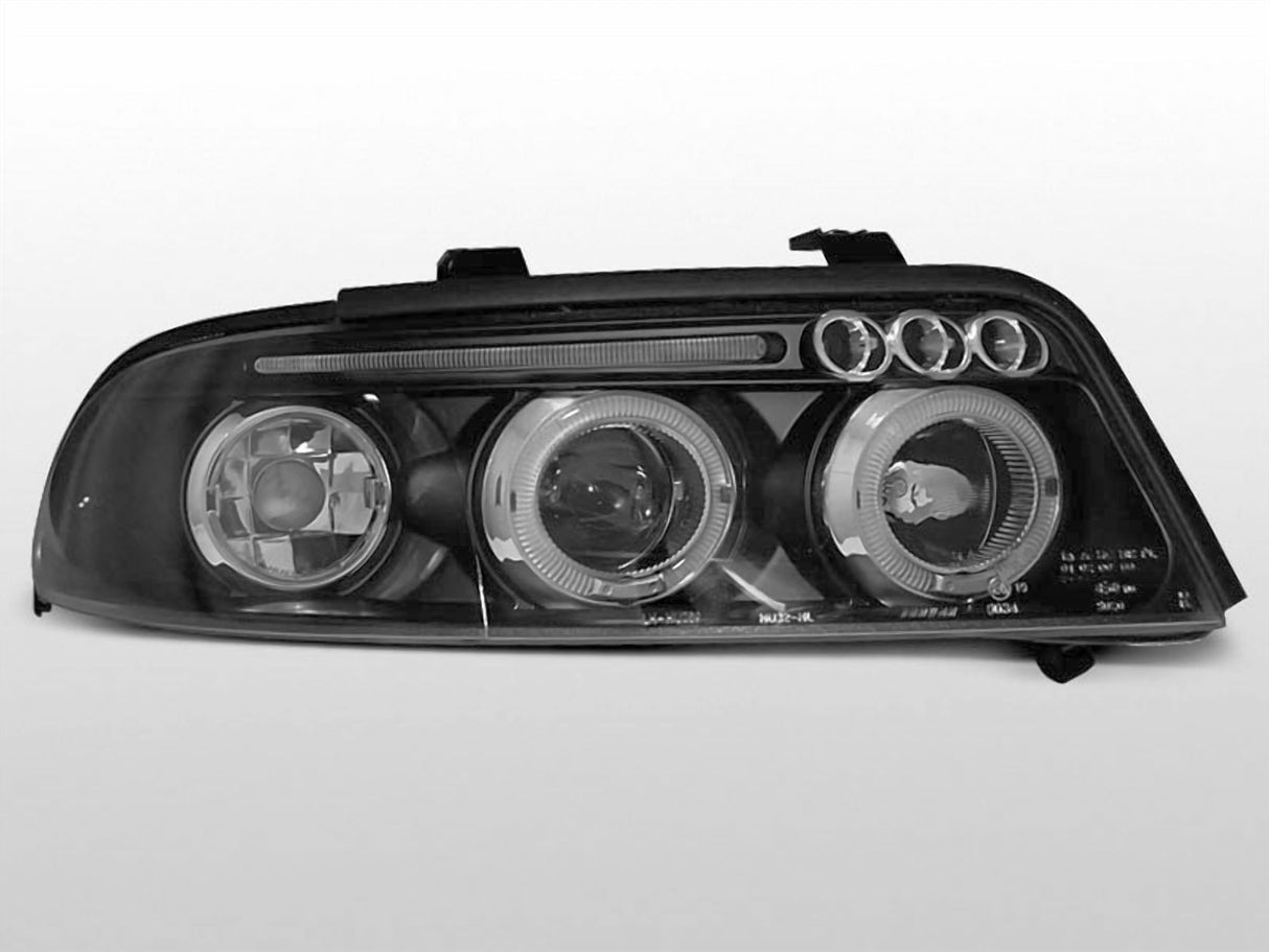 Angel Eyes Scheinwerfer Set in schwarz für Audi A4 01.99-09.2000