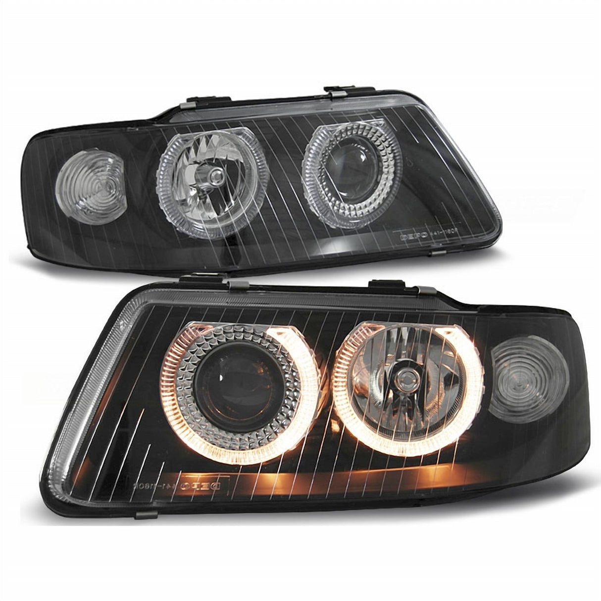 Angel Eyes Scheinwerfer Set in schwarz für Audi A3 09.2000-05.2003