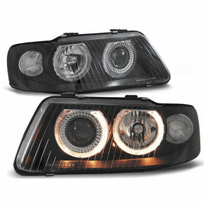Angel Eyes Scheinwerfer schwarz Audi A3 2000-2003 mit Ringbeleuchtung