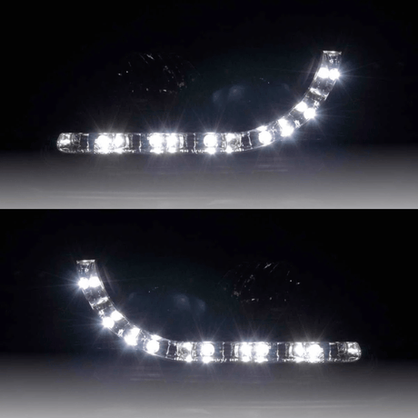 LED Tagfahrlichter für Scheinwerfer, C-förmig, weiß leuchtend, Tuning Zubehör