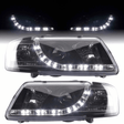 Schwarze LED Scheinwerfer Audi A3 8L 1996-2000 mit Tagfahrlicht-Optik
