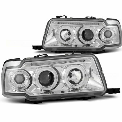 Angel Eyes Scheinwerfer Set in chrom für AUDI 80 B4 1991-1994 Chrom