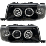 Angel Eyes Scheinwerfer Set in schwarz für AUDI 80 B4 09.1991-04.1996