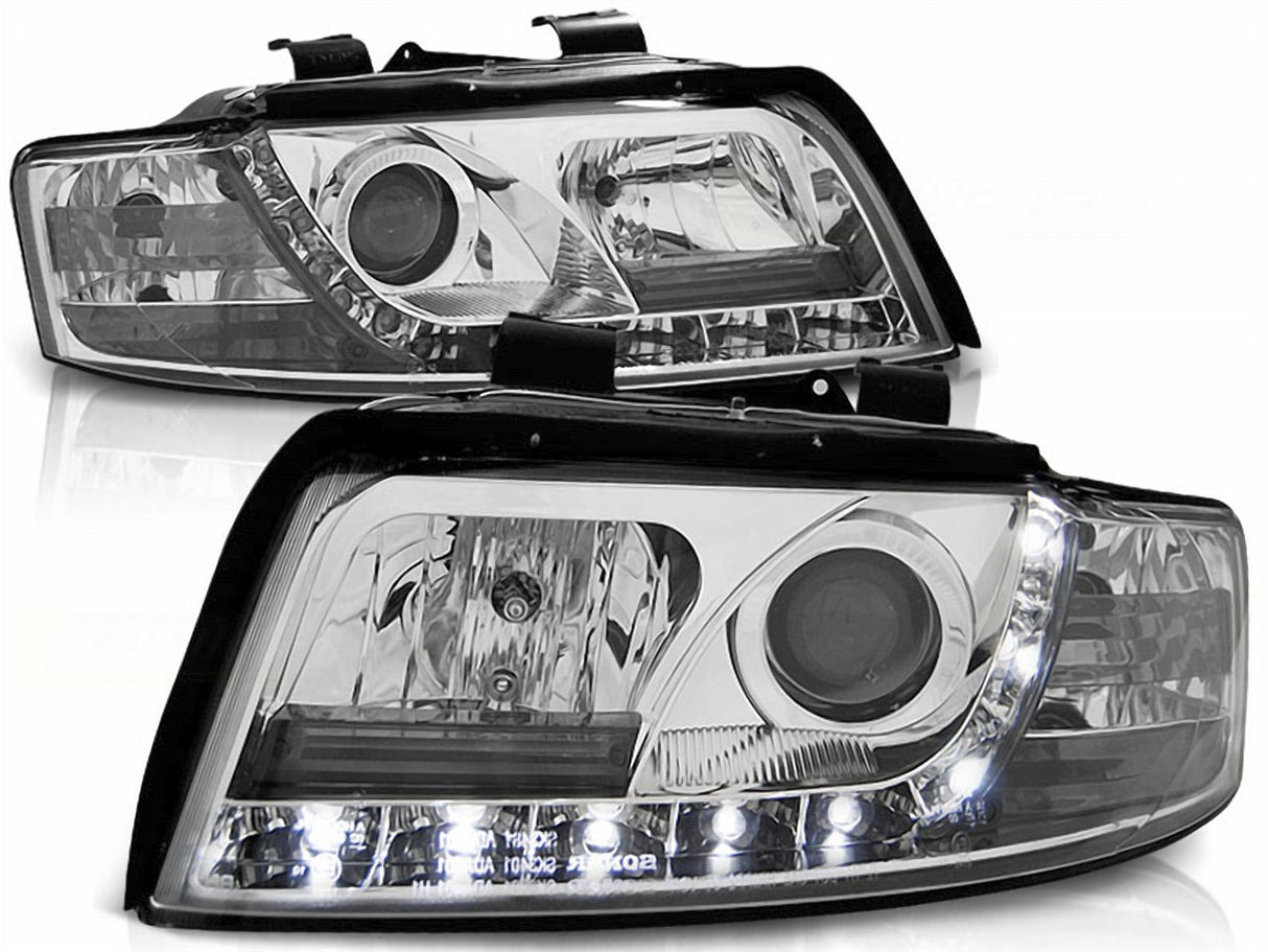 Led Scheinwerfer Set in chrom für Audi A4 B6 10.2000-10.2004