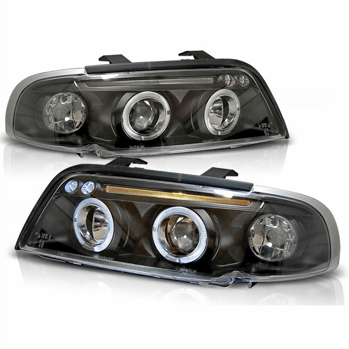 LED Angel Eyes Scheinwerfer Set in schwarz für Audi A4 11.1994-12.98