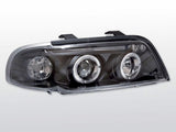 LED Angel Eyes Scheinwerfer Set in schwarz für Audi A4 11.1994-12.98