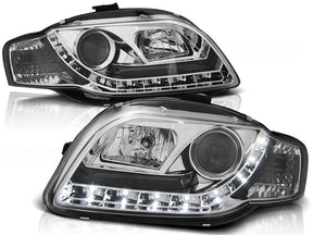 Chrom LED Scheinwerfer für Audi A4 B7 11.2004-03.08, Set