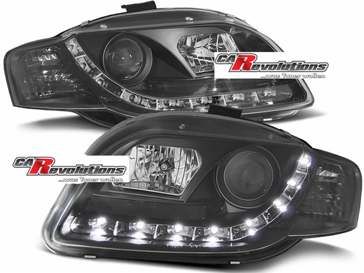 Led Scheinwerfer Set in schwarz für Audi A4 B7 11.2004-03.08