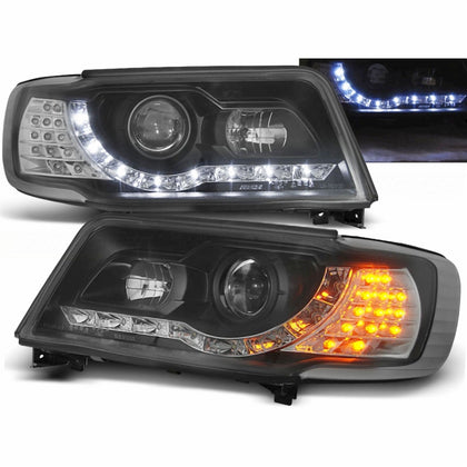 Led Scheinwerfer Set in schwarz für AUDI 100 4C 12.1990-06.1994