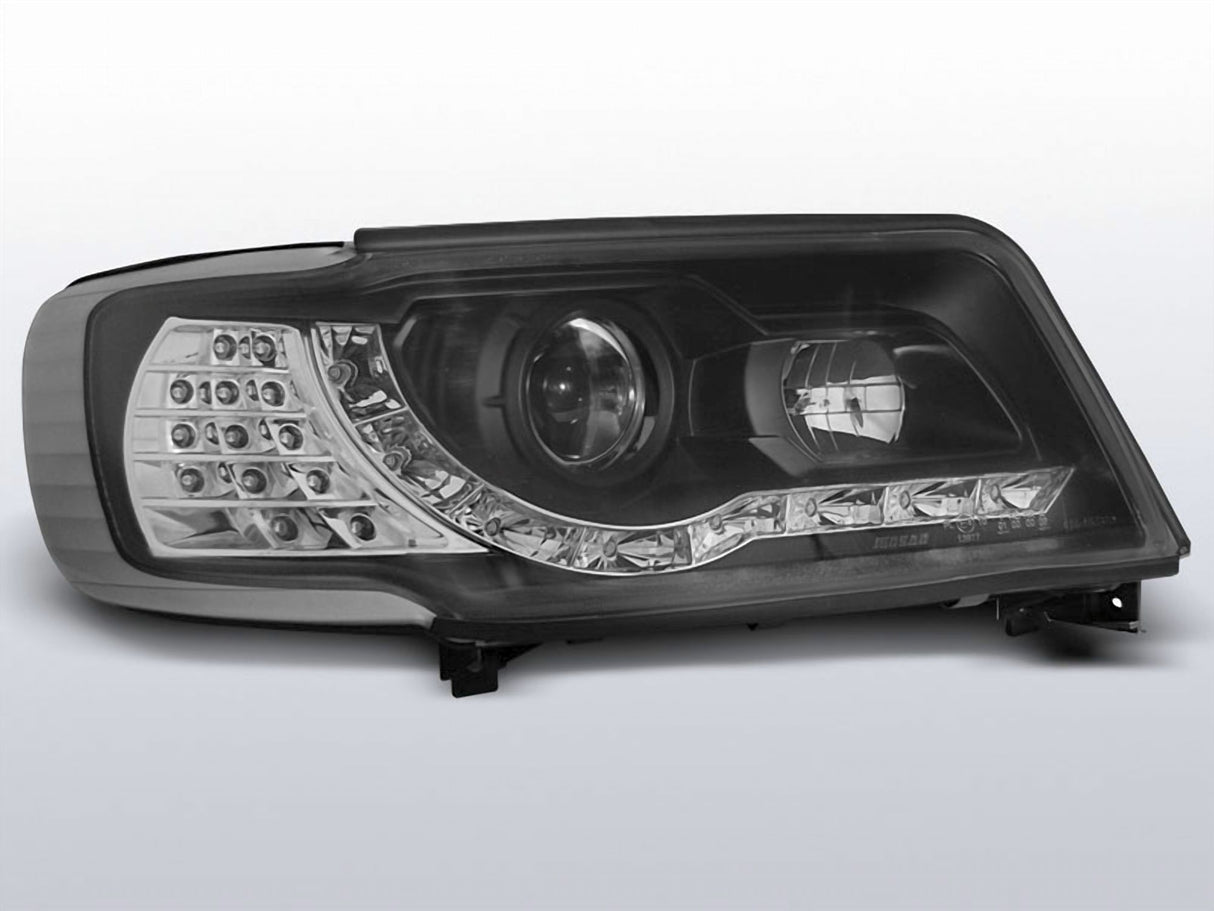 Led Scheinwerfer Set in schwarz für AUDI 12000 4C 12.1990-06.1994