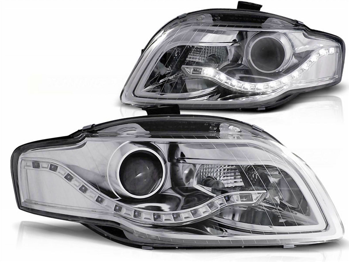 Led Scheinwerfer Set in chrom für Audi A4 B7 11.2004-03.08