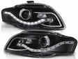 LED Scheinwerfer Set Audi A4 B7 8H schwarz 11.2004-03.2008 mit Tagfahrlichtern