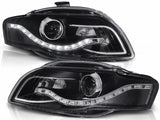 LED Scheinwerfer Set Audi A4 B7 8H schwarz 11.2004-03.2008 mit Tagfahrlichtern