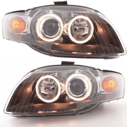 Angel Eyes Scheinwerfer Set für Audi A4 B7 8E 11/2004-03/2008 schwarz