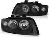 Angel Eyes Xenon Scheinwerfer in schwarz D1S für Audi A4 10.2000-10.2004