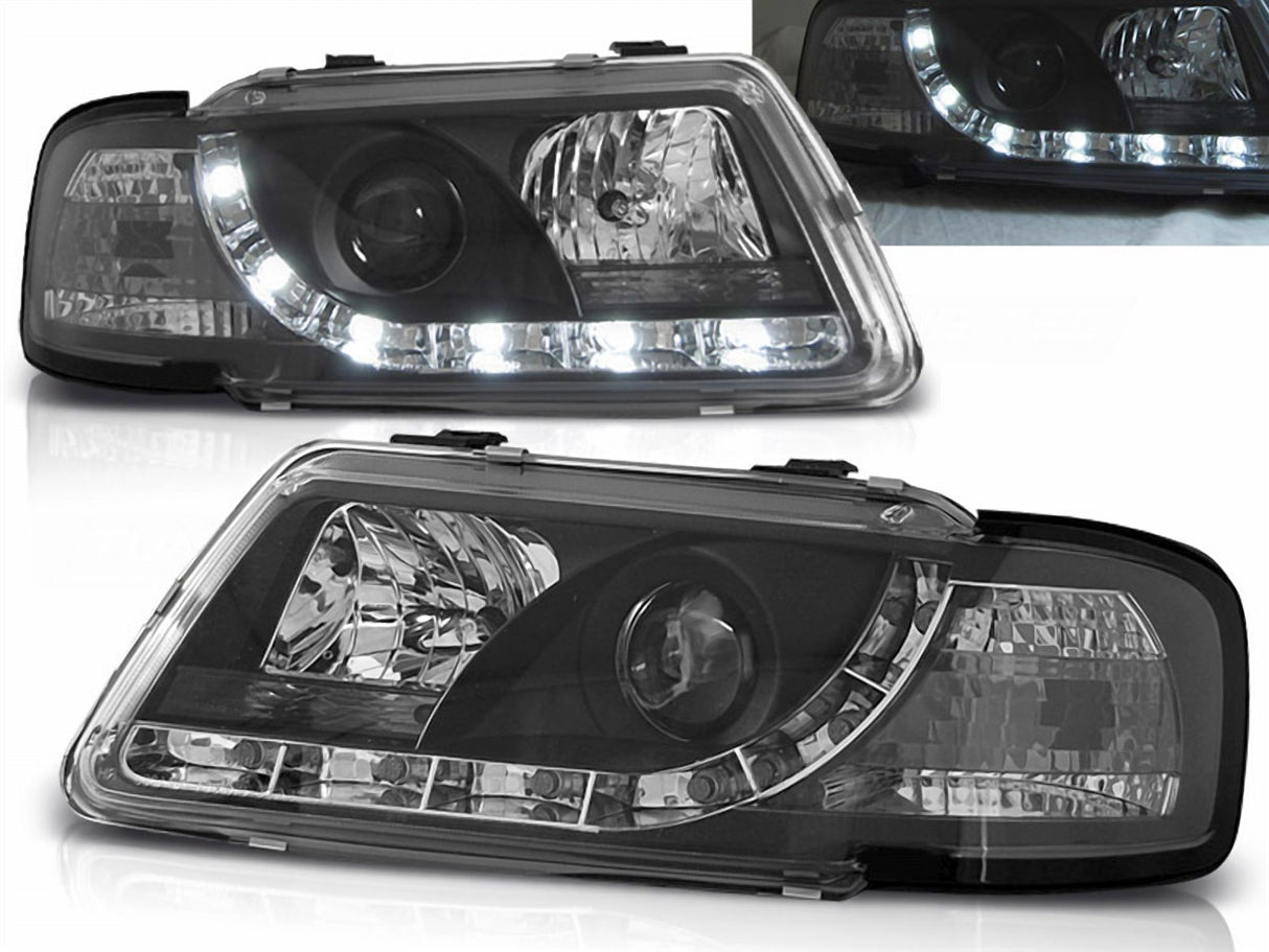 LED Tagfahrlicht Scheinwerfer in schwarz für Audi A3 8L 08.1996-08.2000