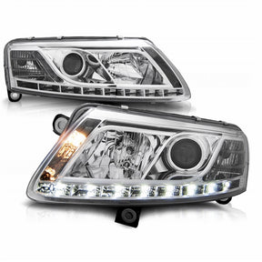 Xenon Scheinwerfer Set für Audi A6 C6 2004–2008 mit LED Tagfahrlicht - CR Tuning