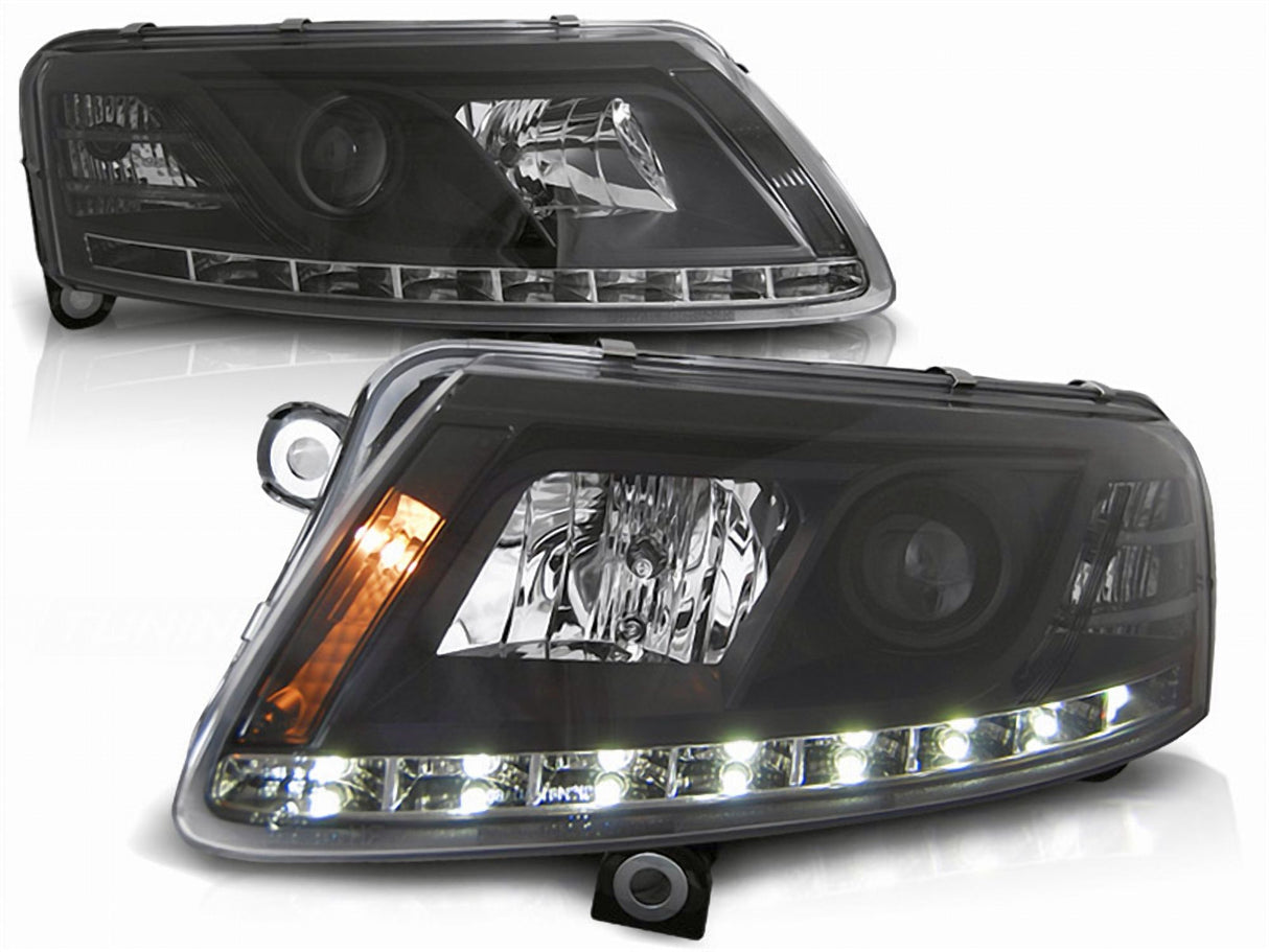 Led Scheinwerfer Set in schwarz für Audi A6 C6 4F 04.2004-2008