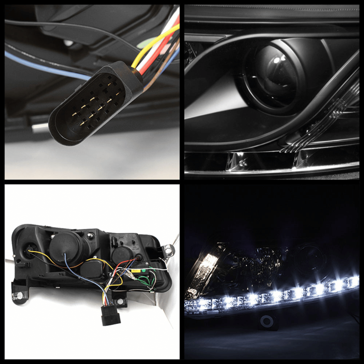 Led Scheinwerfer Set in schwarz für Audi A6 C6 4F 04.2004-2008