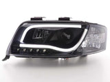 Led Light Tube Scheinwerfer in schwarz für Audi A6 C5 Facelift 06.01-05.2004