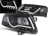 Led Light Tube Scheinwerfer in schwarz für Audi A6 C6 4F 04.2004-2008