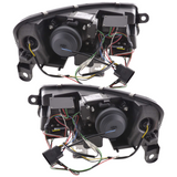 Led Light Tube Scheinwerfer in schwarz für Audi A6 C6 4F 04.2004-2008