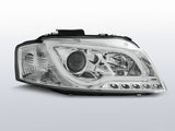 LED Scheinwerfer LightTube in chrom für Audi A3 8P 05.2003-03.08