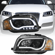 LED Light Tube Scheinwerfer schwarz Tagfahrlicht für Audi A3 8P 05.2003-03.08