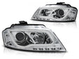 Chrom LED Scheinwerfer mit Light Tube Tagfahrlicht für Audi A3 8P 2008-2012