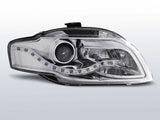 Led Scheinwerfer Set in chrom DRL für Audi A4 B7 11.2004-03.08