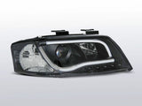 LED Tagfahrlicht Scheinwerfer Set für Audi A6 05.1997-05.2001 schwarz