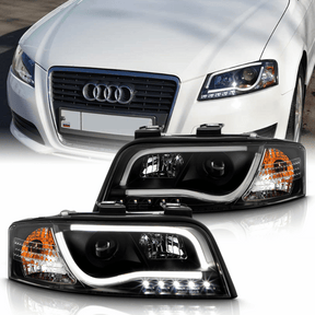 LED Scheinwerfer mit Tagfahrlicht-Optik 06.2001-05.2004 für Audi A6 C5 4B schwarze