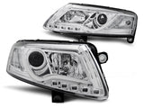 Xenon Scheinwerfer mit LED Tagfahrlicht Chrom für Audi A6 C6 4F 04/2004-2008